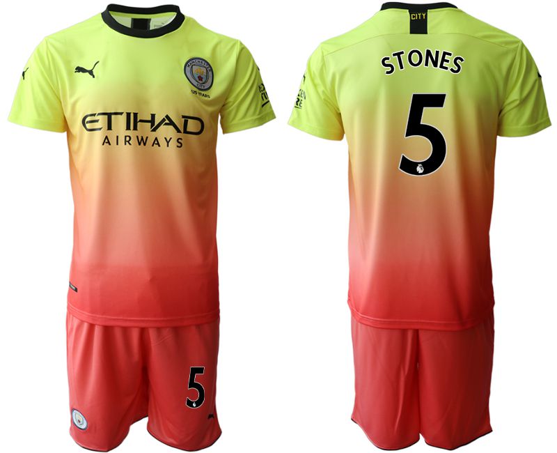 Men 2019-2020 club Manchester City away #5 yellow Soccer Jerseys->manchester city jersey->Soccer Club Jersey